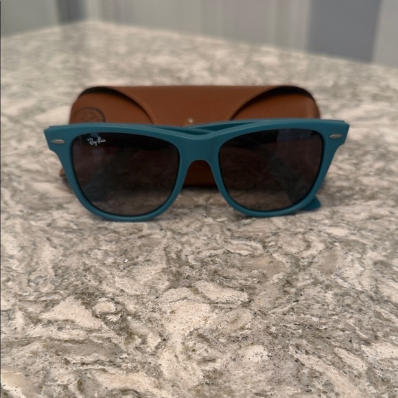 Ray-Ban Accessories - Ray-Ban Teal Sunglasses with Brown Case